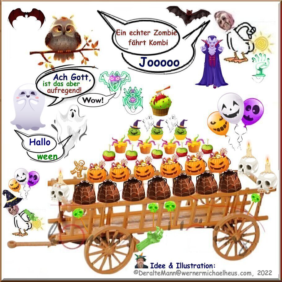 Zombie-Kombi - Halloweenleiterwagen